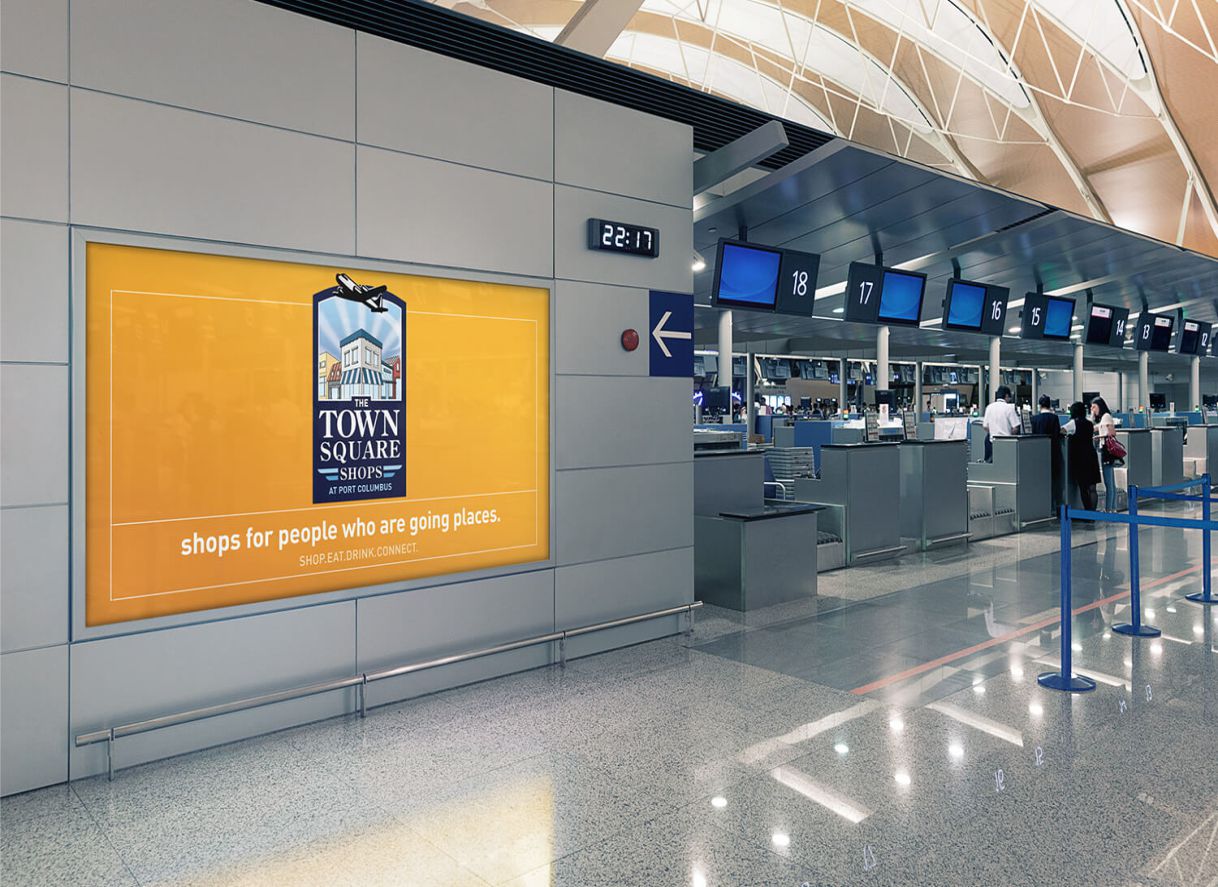 Microsign digital signage in airport